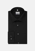 Chemise Business Regular Popeline Col Kent in Noir |  Seidensticker Onlineshop