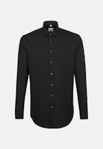 Non-iron Poplin Business Shirt in Regular with Kent-Collar in Black |  Seidensticker Onlineshop