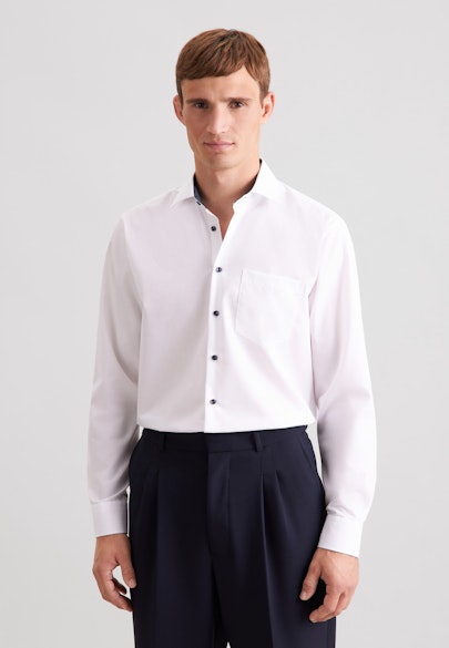 Regular Business shirt Uni in Weiß | Seidensticker Onlineshop
