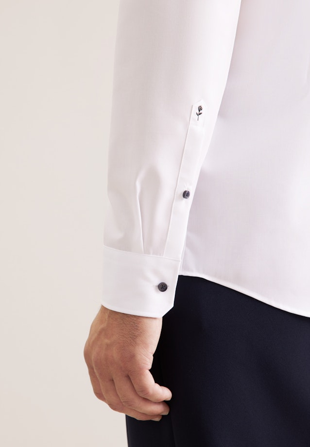 Regular Chemise d'affaires Uni in Blanc |  Seidensticker Onlineshop