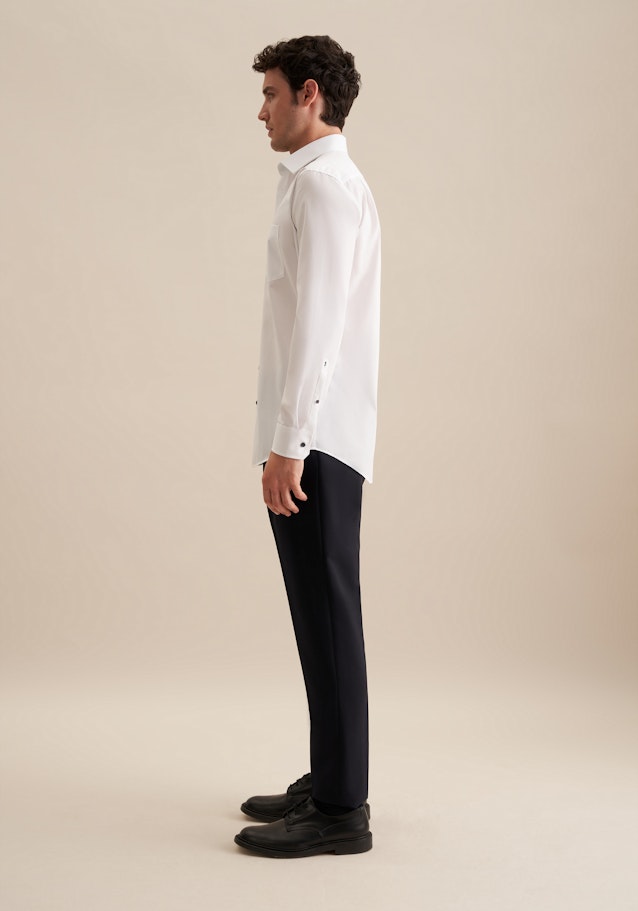 Regular Chemise d'affaires Uni in Blanc | Seidensticker Onlineshop