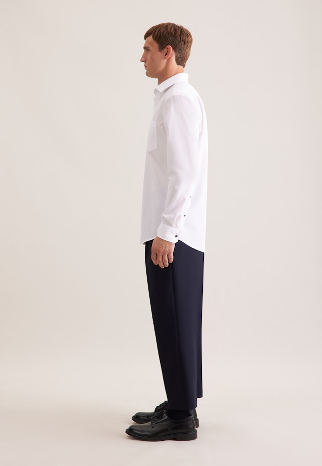 Regular Chemise d'affaires Uni in Blanc |  Seidensticker Onlineshop