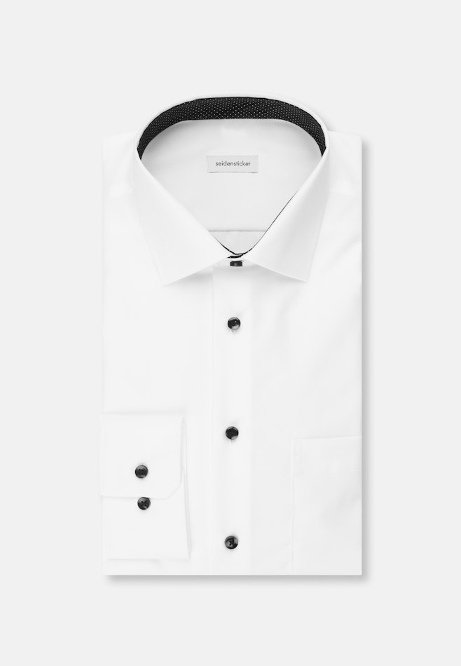 Regular Chemise d'affaires Uni dans Blanc | Boutique en ligne Seidensticker