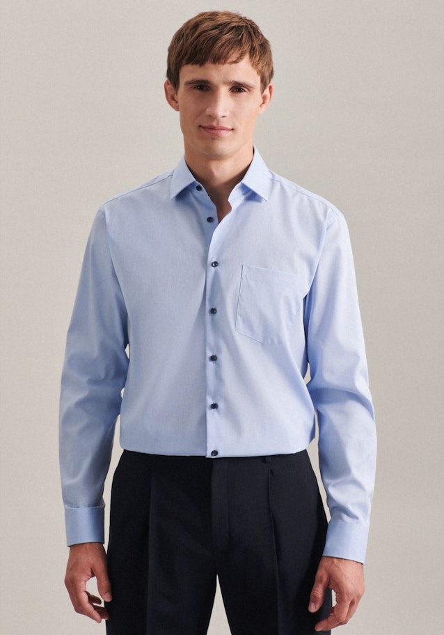 Regular Chemise d'affaires Uni in Bleu Clair | Seidensticker Onlineshop