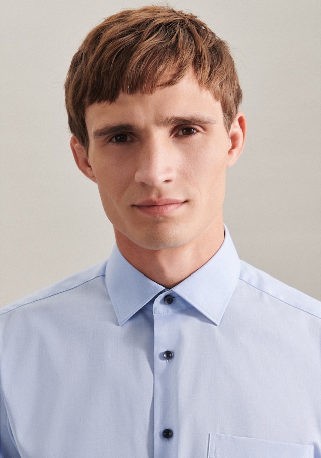 Regular Chemise d'affaires Uni in Bleu Clair | Seidensticker Onlineshop