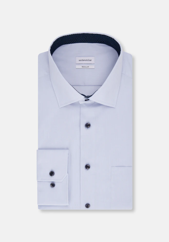 Regular Chemise d'affaires Uni dans Bleu Clair | Boutique en ligne Seidensticker