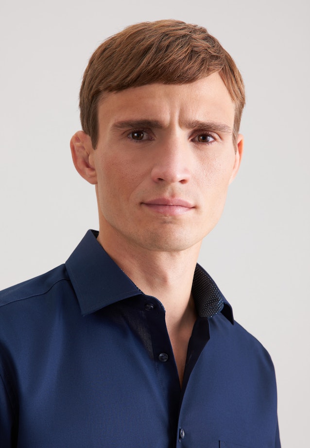 Regular Business Hemd Uni in Dunkelblau |  Seidensticker Onlineshop