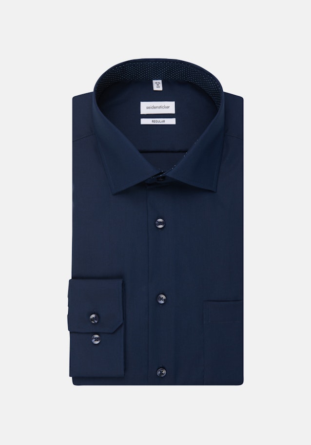 Regular Chemise d'affaires Uni in Bleu Foncé | Seidensticker Onlineshop