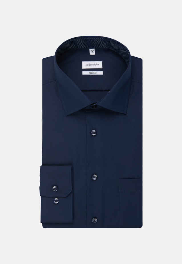 Regular Chemise d'affaires Uni in Bleu Foncé |  Seidensticker Onlineshop