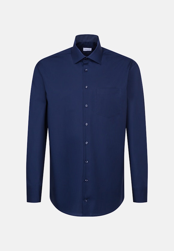 Regular Chemise d'affaires Uni in Bleu Foncé |  Seidensticker Onlineshop