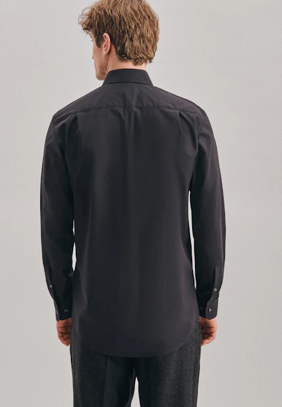 Regular Business Hemd Uni in Schwarz |  Seidensticker Onlineshop