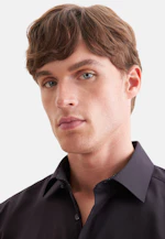 Regular Business shirt Uni in Black |  Seidensticker Onlineshop