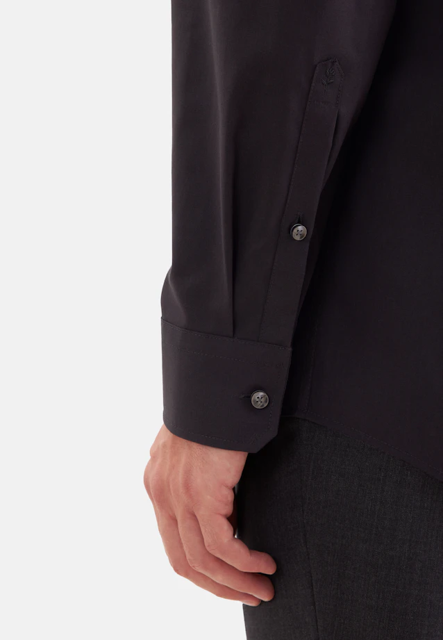 Regular Business shirt Uni in Black |  Seidensticker Onlineshop