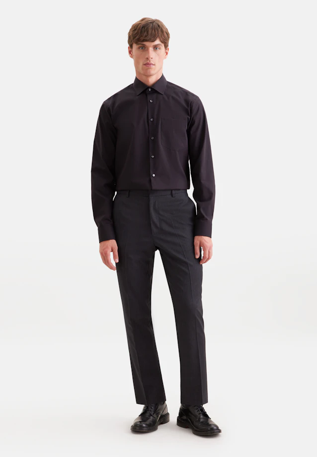 Regular Business shirt Uni in Black |  Seidensticker Onlineshop