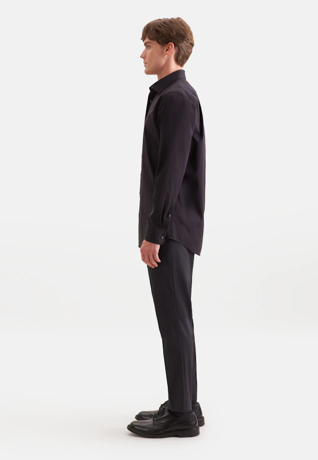 Regular Business shirt Uni in Black |  Seidensticker Onlineshop