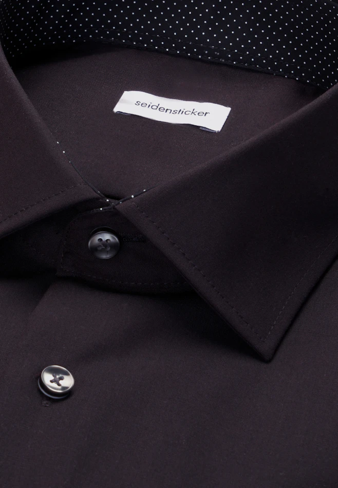 Regular Business shirt Uni in Black | Seidensticker online shop