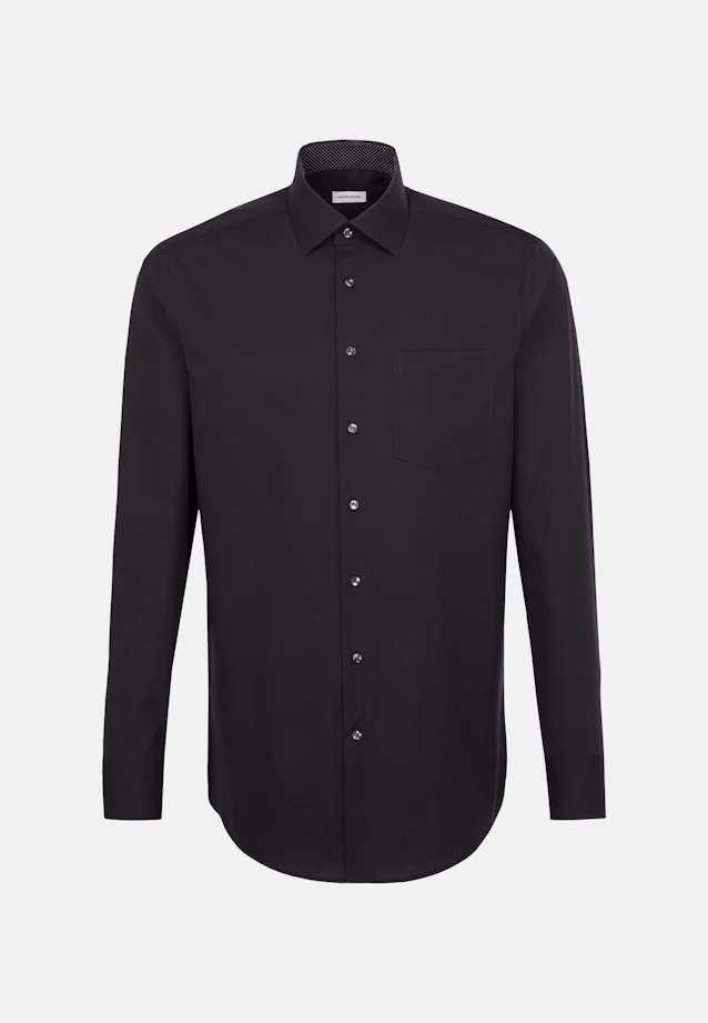 Regular Business shirt Uni in Black |  Seidensticker Onlineshop