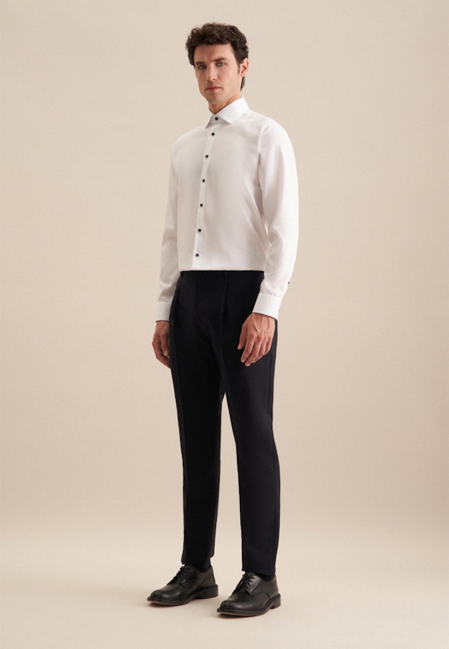 Non-iron Poplin Business Shirt in Regular with Kent-Collar in White |  Seidensticker Onlineshop