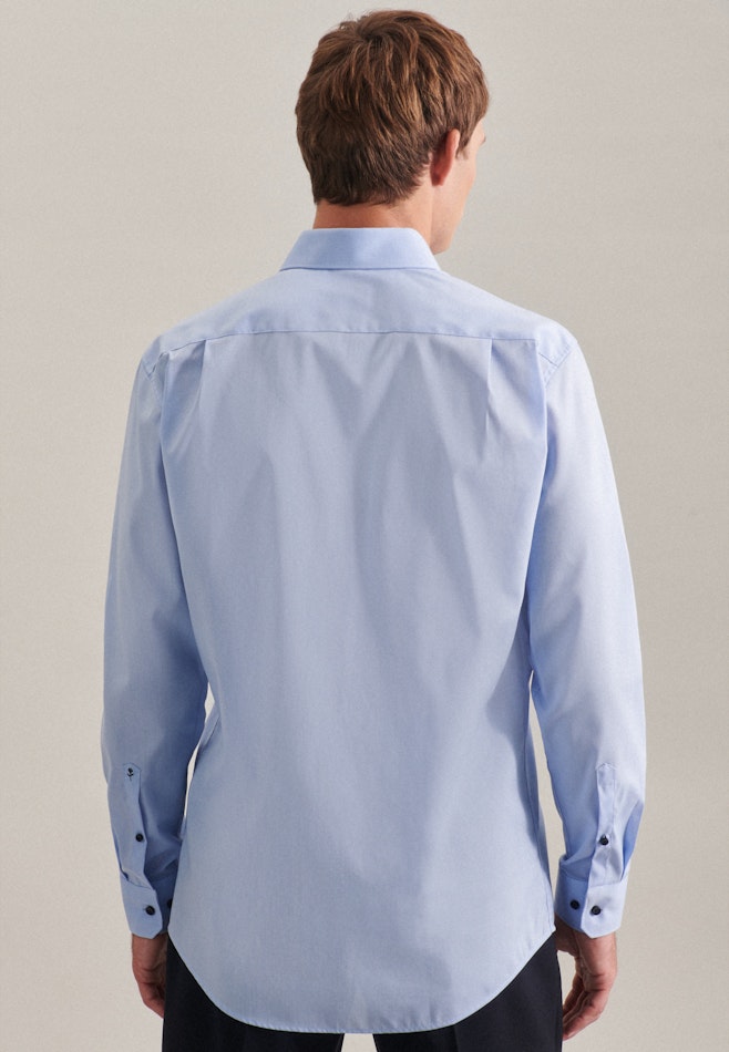 Non-iron Poplin Business Shirt in Regular with Kent-Collar in Light Blue | Seidensticker online shop