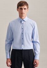 Chemise Business Regular Popeline Col Kent in Bleu Clair |  Seidensticker Onlineshop