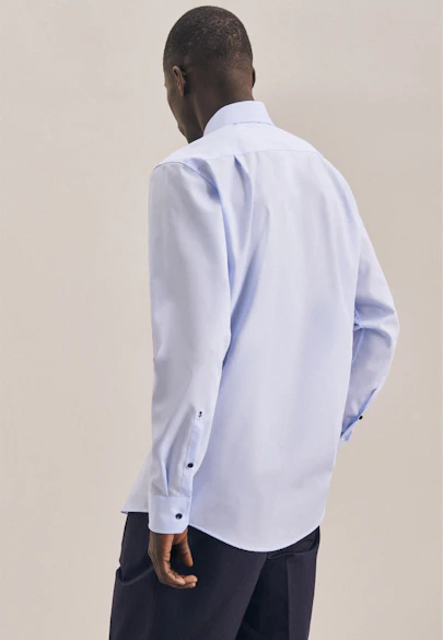 Regular Business Hemd Uni in Mittelblau |  Seidensticker Onlineshop
