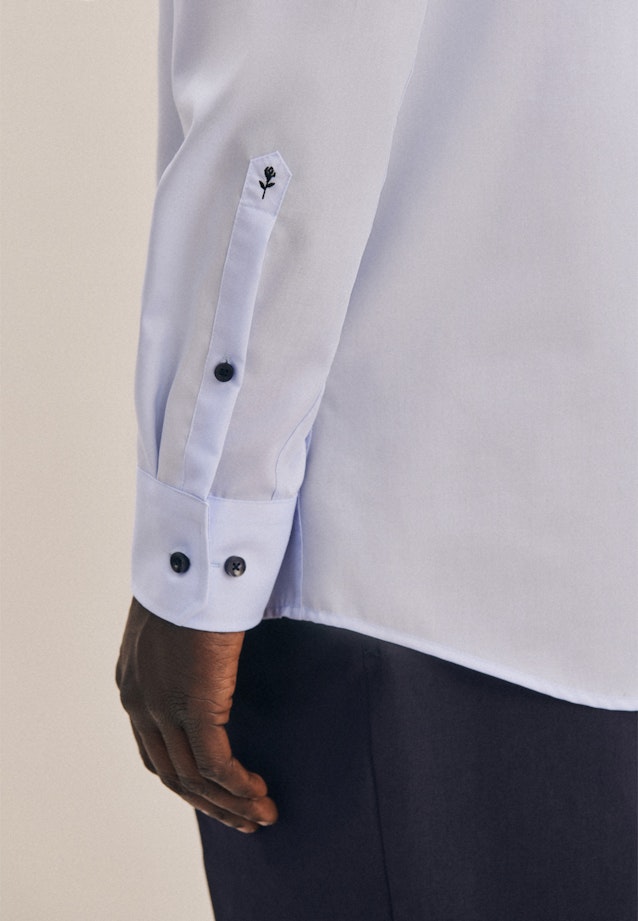 Regular Business Hemd Uni in Mittelblau |  Seidensticker Onlineshop