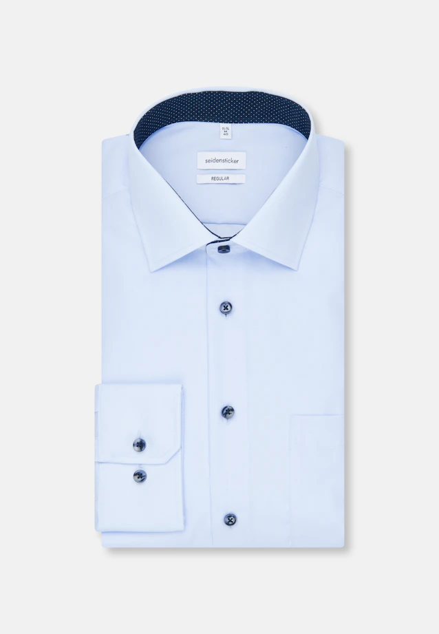 Regular Business shirt Uni in Medium blue |  Seidensticker Onlineshop