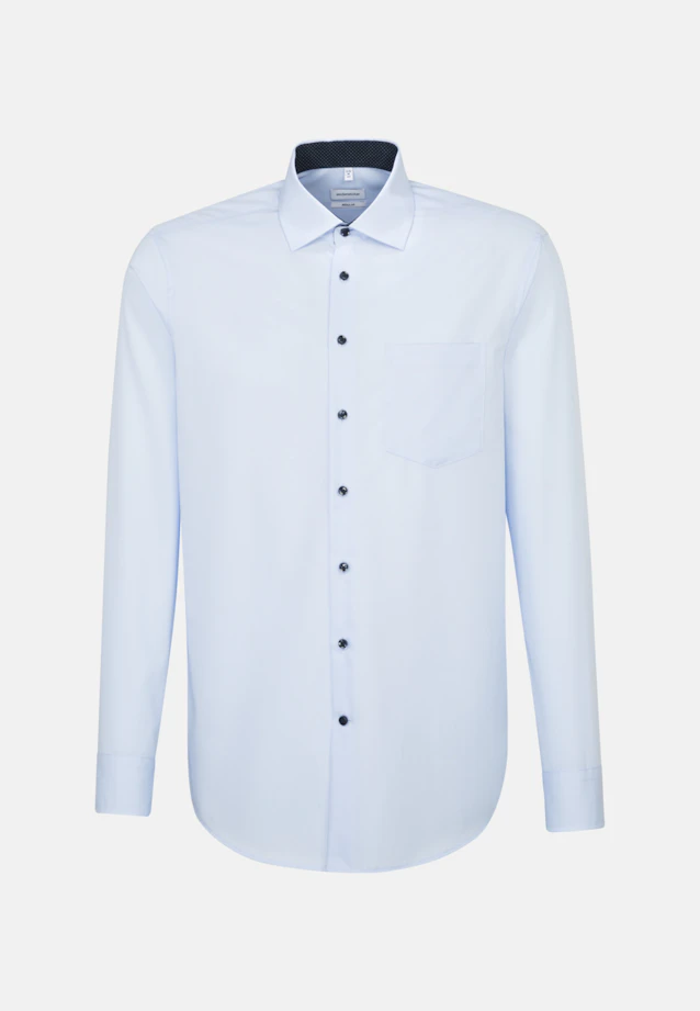 Regular Business shirt Uni in Medium blue |  Seidensticker Onlineshop
