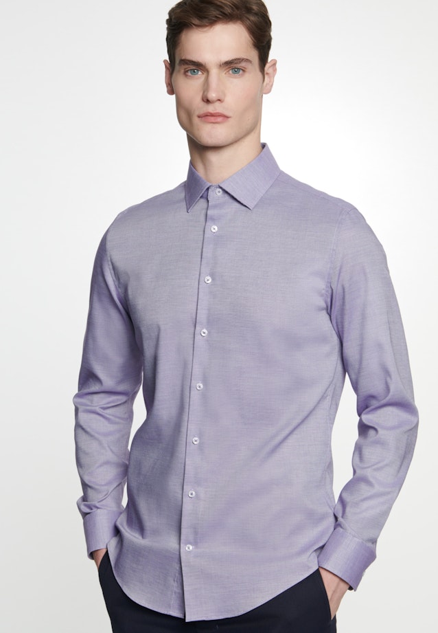Non-iron Structure Business Shirt in Shaped with Kent-Collar in Purple |  Seidensticker Onlineshop