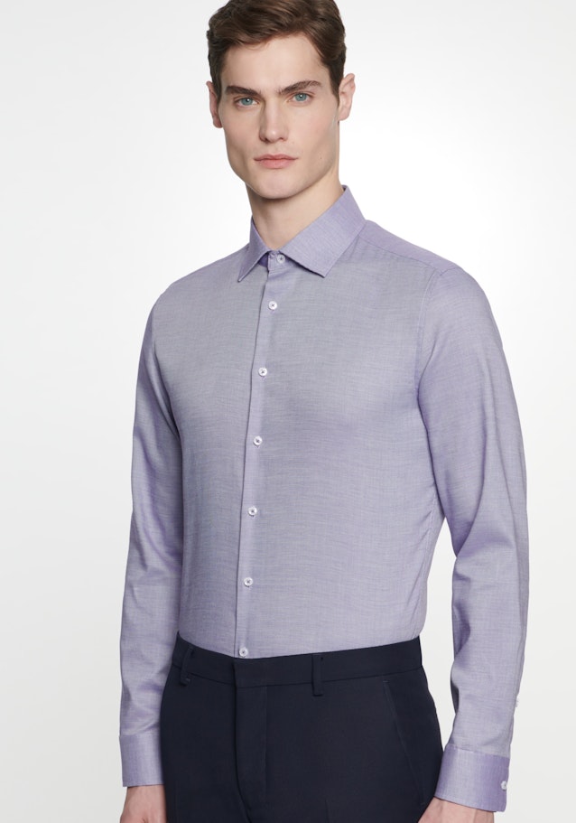 Non-iron Structure Business Shirt in Shaped with Kent-Collar in Purple |  Seidensticker Onlineshop