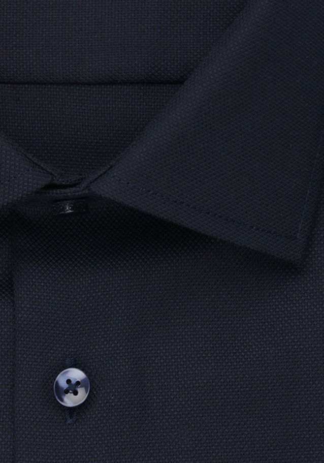 Non-iron Structure Business Shirt in Shaped with Kent-Collar in Dark Blue |  Seidensticker Onlineshop