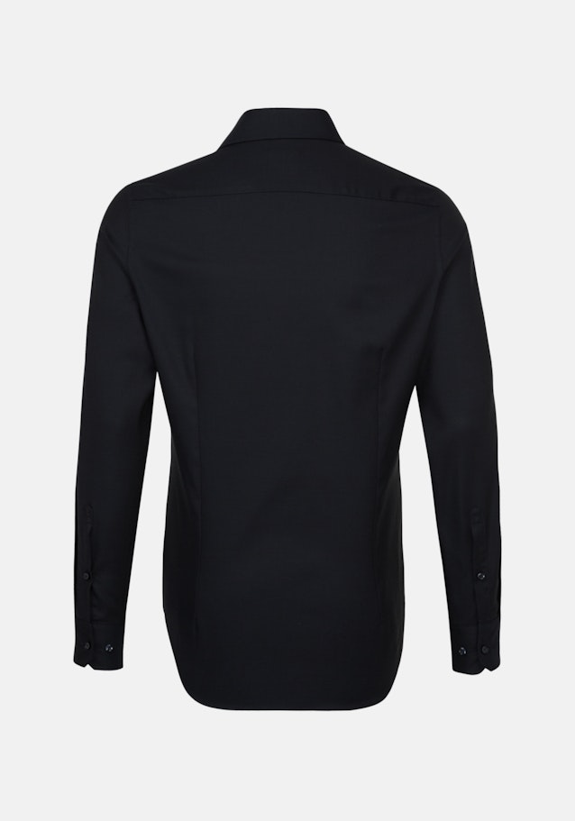 Non-iron Structure Business Shirt in Shaped with Kent-Collar in Dark Blue |  Seidensticker Onlineshop