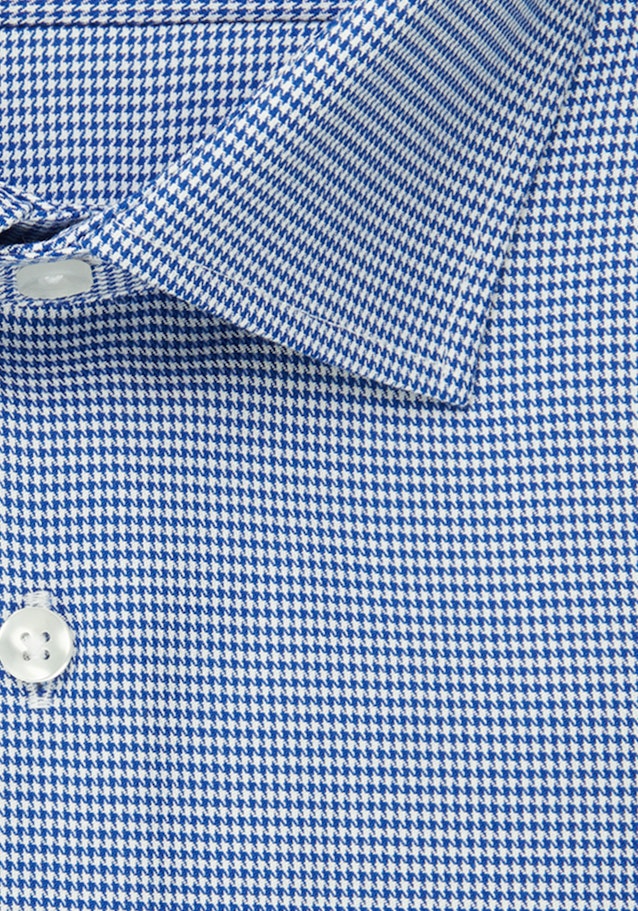 Easy-iron Pepita Business Shirt in Slim with Kent-Collar in Medium Blue |  Seidensticker Onlineshop