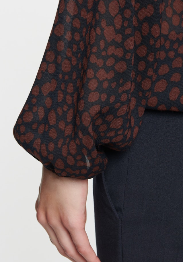 Regular fit Wickelbluse Druck in Dunkelblau | Seidensticker Onlineshop