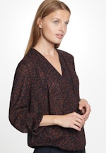 Regular fit Wickelbluse Druck in Dunkelblau |  Seidensticker Onlineshop