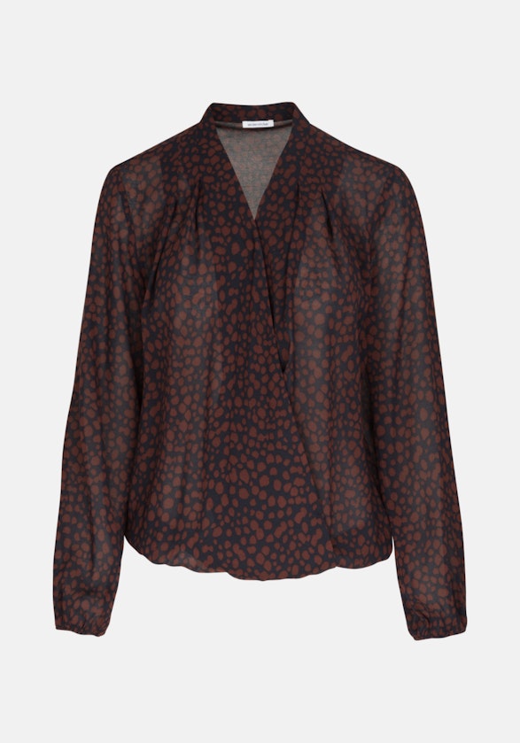 Regular fit Wickelbluse Druck in Dunkelblau | Seidensticker Onlineshop