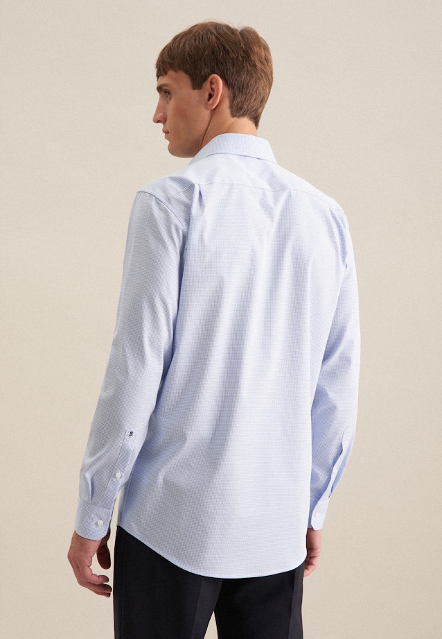 Shaped Business shirt Check in Light Blue |  Seidensticker Onlineshop