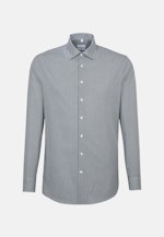 Non-iron Poplin Business Shirt in Shaped with Kent-Collar in Dark Blue |  Seidensticker Onlineshop