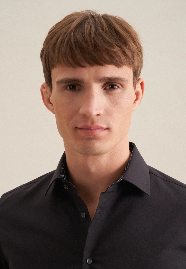X-Slim Business shirt Uni in Black |  Seidensticker Onlineshop