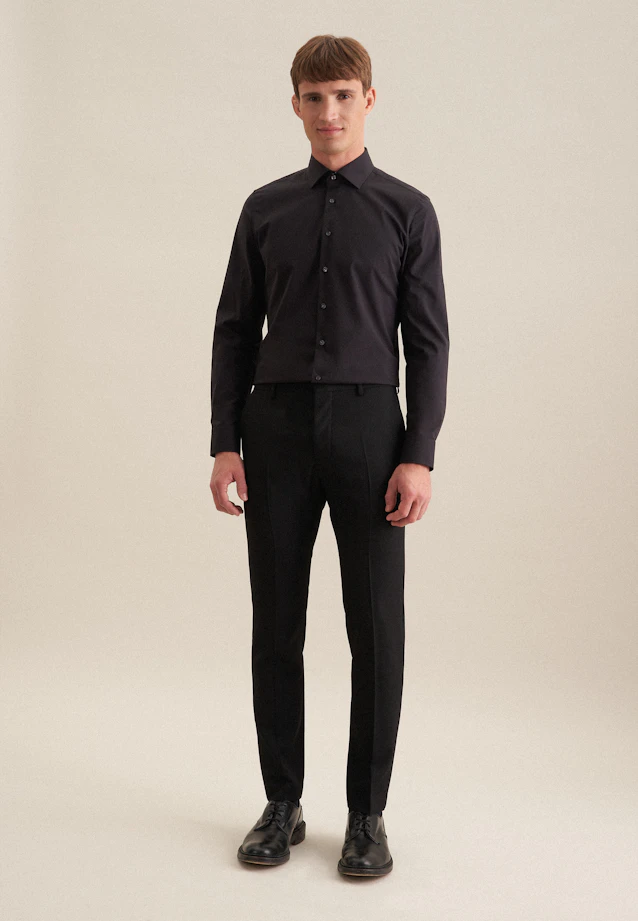 X-Slim Business Hemd Uni in Schwarz |  Seidensticker Onlineshop