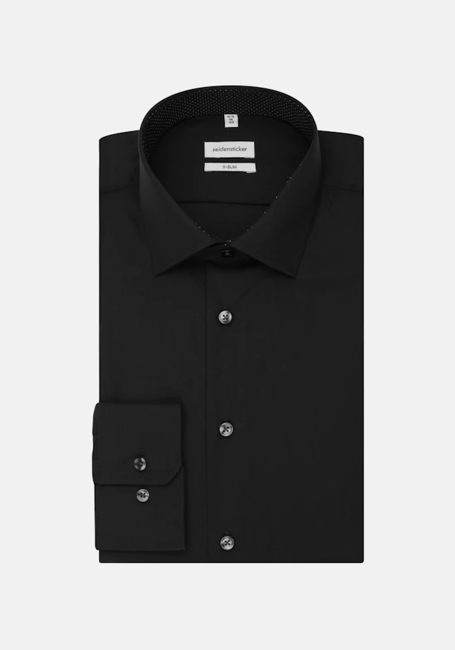 X-Slim Business shirt Uni in Black | Seidensticker online shop