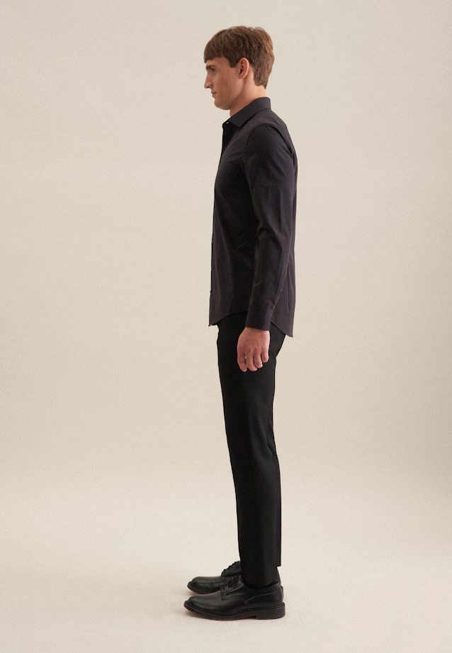 X-Slim Business shirt Uni in Black |  Seidensticker Onlineshop
