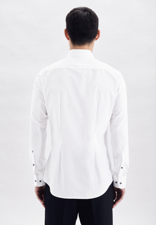 Non-iron Popeline Business overhemd in X-Slim with Kentkraag in Wit | Seidensticker Onlineshop