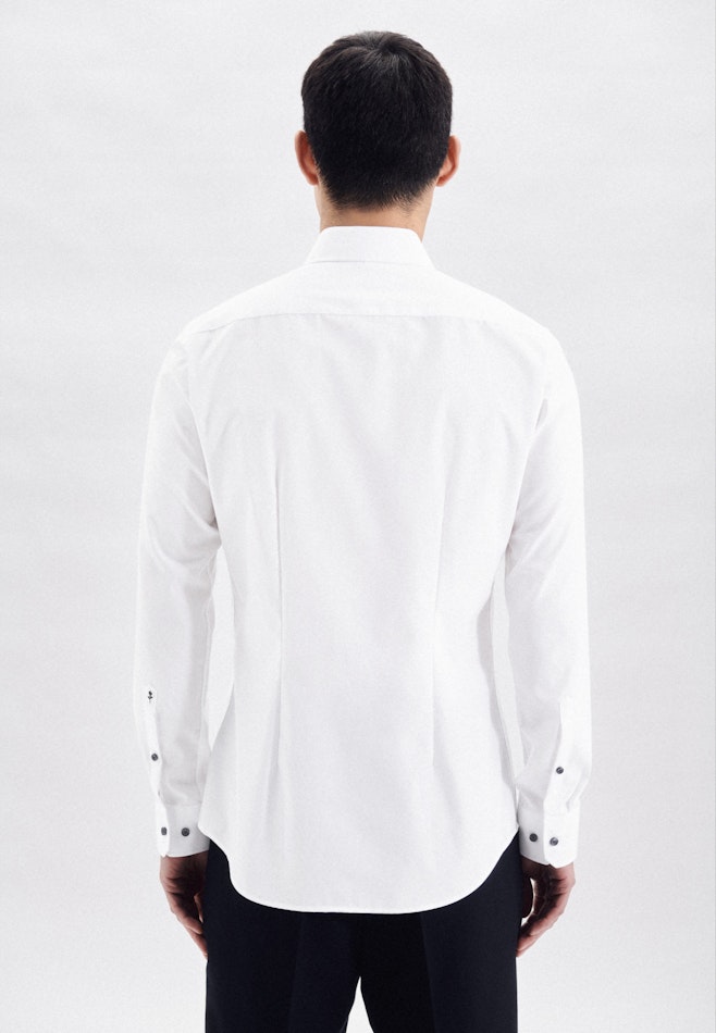 Non-iron Poplin Business Shirt in X-Slim with Kent-Collar in White | Seidensticker online shop