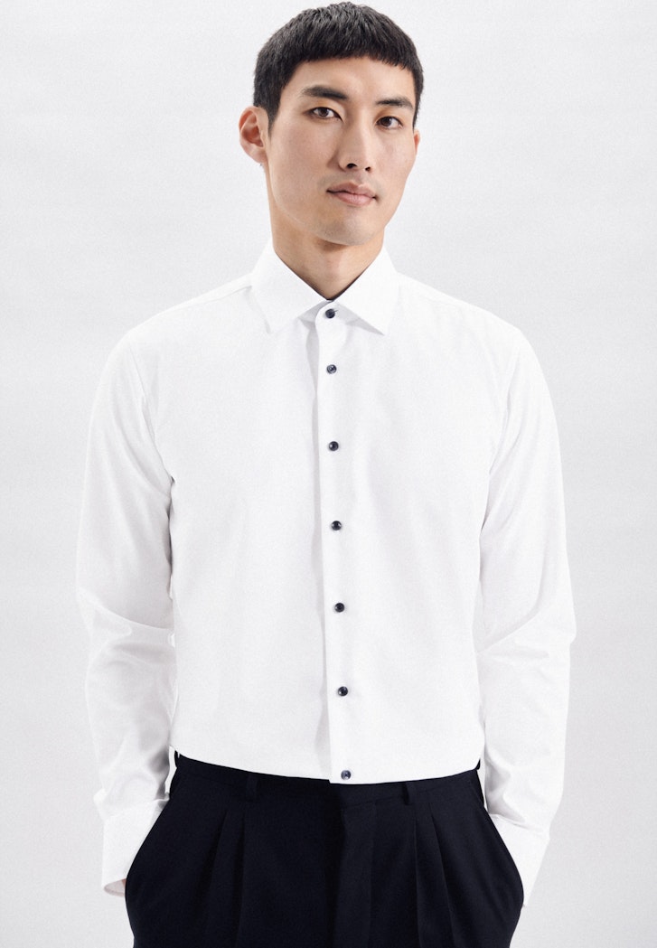 Herren Bügelfreies Popeline Business Hemd in X-Slim mit Kentkragen weiß |  Seidensticker | Klassische Hemden