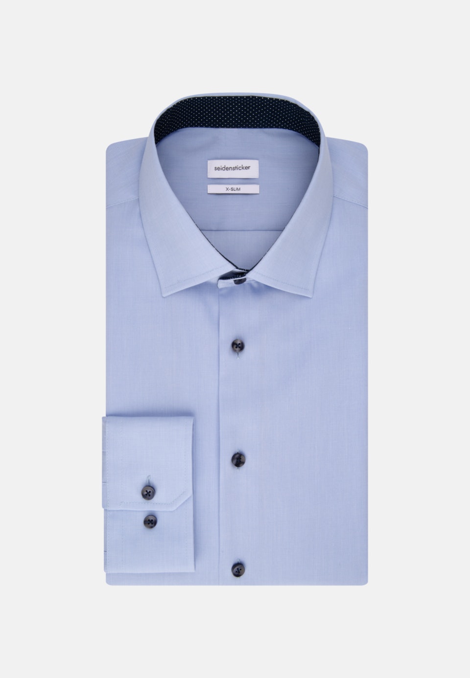 Herren Bügelfreies Popeline Business Hemd in X-Slim mit Kentkragen hellblau  | Seidensticker