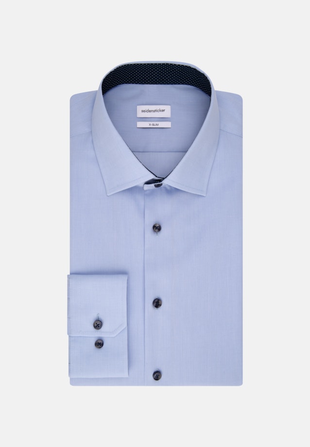 Non-iron Poplin Business Shirt in X-Slim with Kent-Collar in Light Blue |  Seidensticker Onlineshop