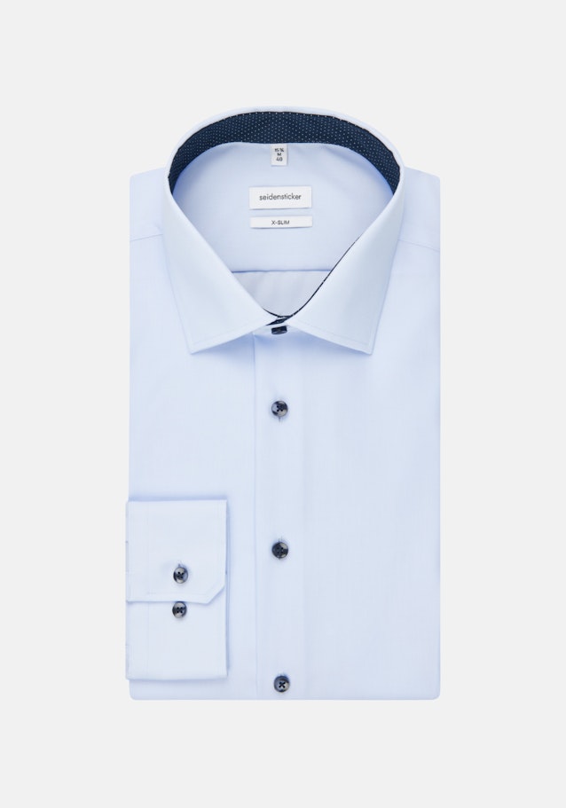 X-Slim prodtyp Uni in Middelmatig Blauw | Seidensticker Onlineshop