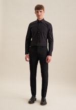 Chemise Business Slim Popeline Col Kent in Noir |  Seidensticker Onlineshop