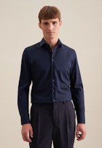 Slim Business Hemd Uni in Dunkelblau |  Seidensticker Onlineshop
